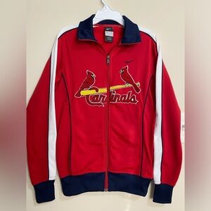 St Louis Cardinals Nike Track Jacket 3D Chenille Logo Red Women S Baseball Birds